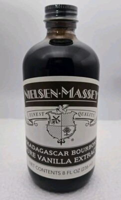 Pure Vanilla Extract (8floz.) Nielsen-Massey Madagascar Bourbon. 4 Pack!
