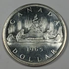 1965 Canada 1 Dollar 80% Silver - Uncirculated (MS) KM#64 - 6349