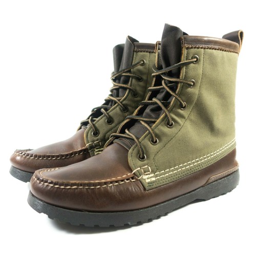 Quoddy Grizzly Leather Canvas Vibram 