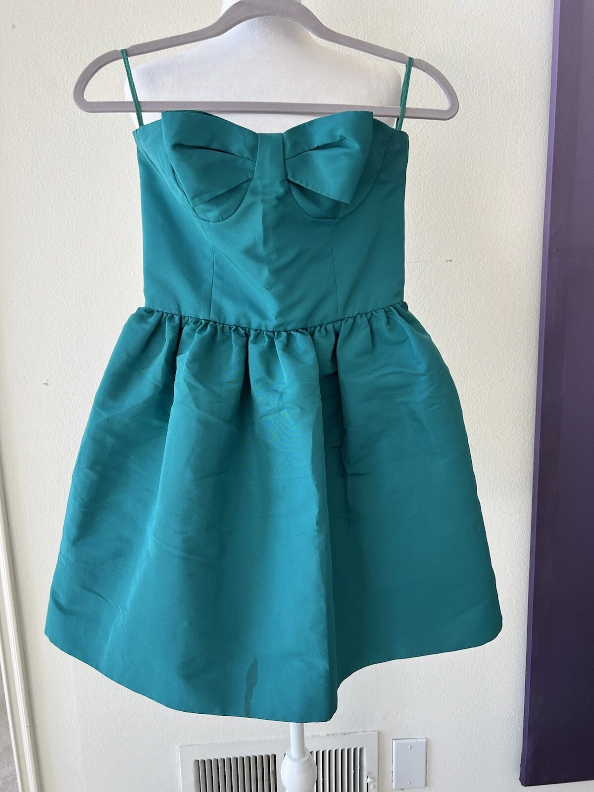 Abito Valentino rosso verde fiocco S