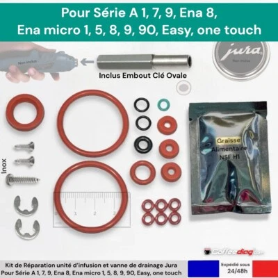 Kit joints Jura Série A, ENA Micro, ENA 4, 8 - Réparation Groupe Café Et Vanne