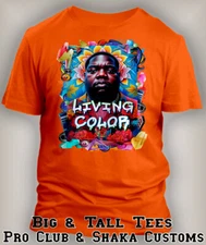 Biggie in Living Color Art Tee Shirt Graphic Hip Hop Pro Club / Shaka Sneaker T