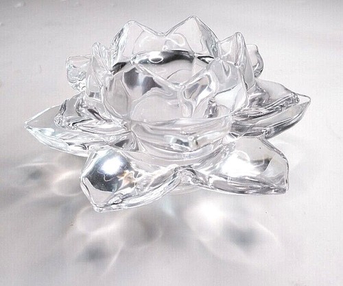 Bella luce tè fiore di loto vetro / supporto votivo NUOVO - Foto 2 di 5