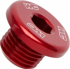 Works Connection Red Billet Aluminum Radiator Drain Plug (24-631)