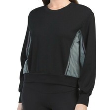 Terez Made In USA Glow Gear Reflective Sweatshirt Black/Neon Women's XS