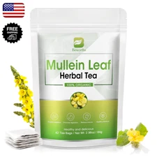 42 Tea Bags Natural Mullein Leaf Tea Herbal Tea Lung Cleanse & Detox Respiratory