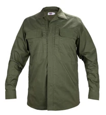 Tactical PolyCotton Rip-Stop BDU Long Sleeve Lightweight Breathable Zipper Shirt
