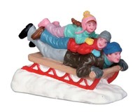 Lemax - Sledding With Dad