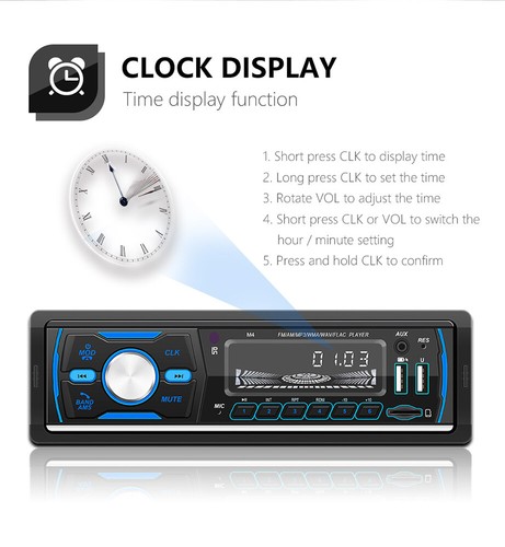 DAB+ Autoradio RDS AM FM Bluetooth Freisprecheinrichtung 2 USB SD AUX IN 1 DIN - Bild 8 von 17