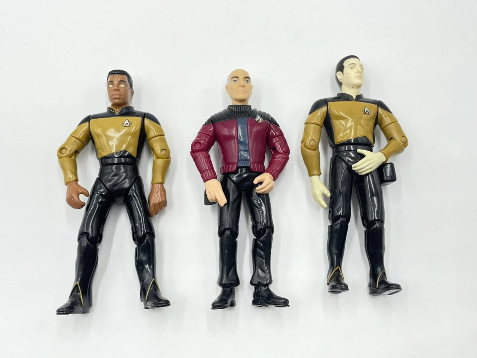 Lote de 3 figuras de acción y accesorios de Star Trek The Next Generation años 90 Foto 3 de 4