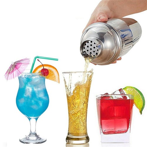 750ml Cocktail Shaker Stainless Steel Drink Shakers Rustproof Martini Mixer Bar - Picture 6 of 11