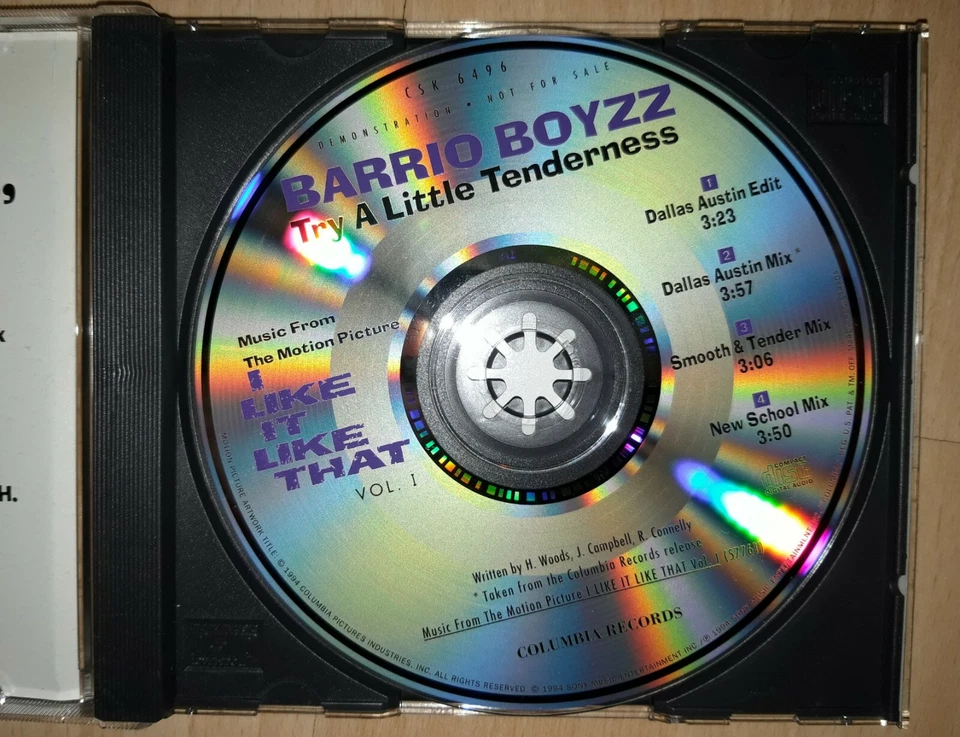 BARRIO BOYZZ - Try A Little Tenderness - Remix PROMO CD Single R&B Rnb 1994 RARE - Bild 4 von 4