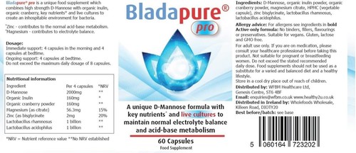 Bladapure Pro 60 Capsules with D Mannose & Live Cultures - 第 2/6 張圖片
