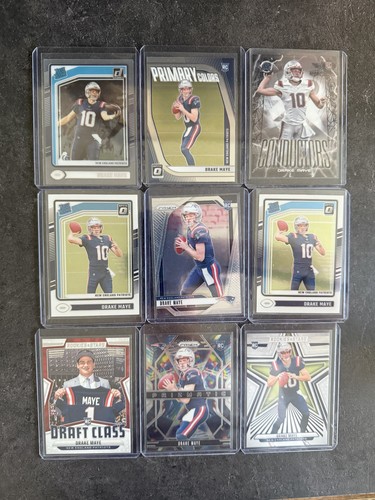 Drake Maye RC Lot 9 - Prizm, Optic, Rookies & Stars.. - New England Patriots