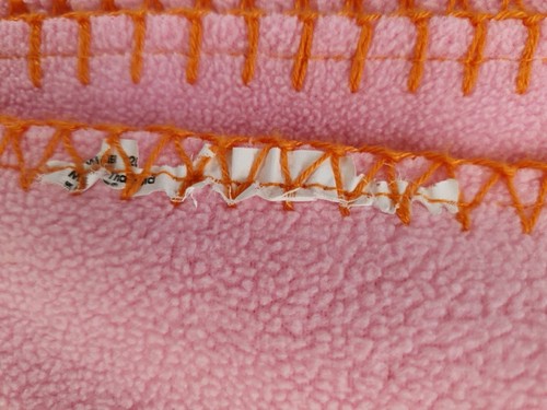 IKEA Pink Fleece Baby Blanket stitching orange flower butterfly motif Vitaminer - Picture 2 of 7
