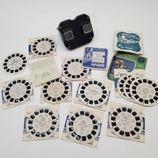 Vintage Sawyer's Black Bakelite View-Master Viewer with 12 Reels 1950s 60s