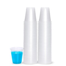 3 oz Disposable Plastic Medium Weight Clear Drinking Cups 100 Count