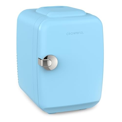 , 4 Liter/6 Can Portable Cooler Travel Fridge - Blue