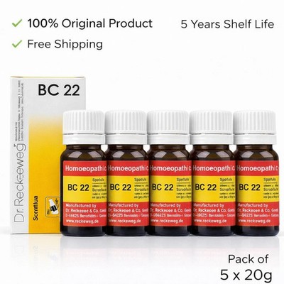 Dr Reckeweg BC 22 Tablets 20g Homeopathic General Wellness Support 5 Pack