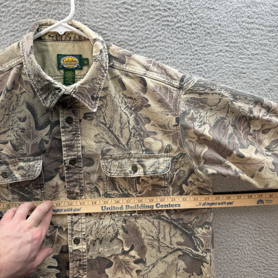 Cabelas Shirt Adult Extra Large Camouflage Duck Canvas Advantage Camo Hunting - Image 3 of 4