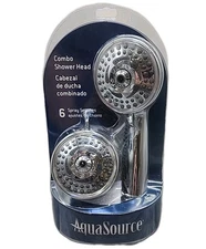 AquaSource Combo Shower Head 6 Spray Settings [121]