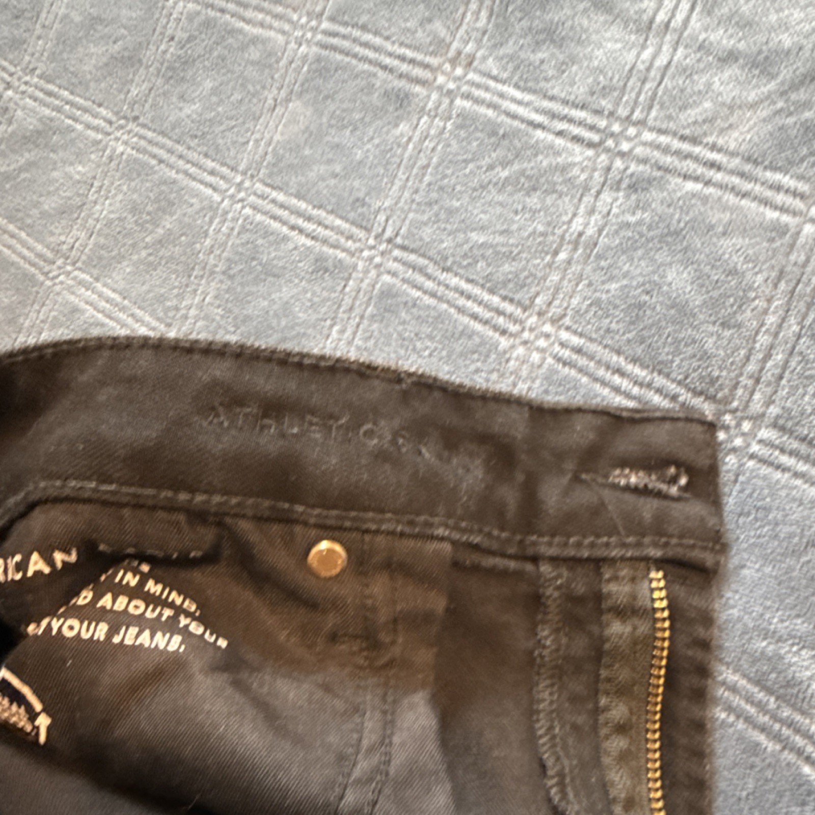 American Eagle Athletic Skinny Solid Black Denim … - image 4