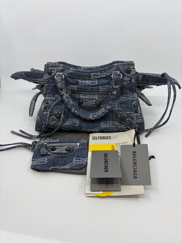 Balenciaga Neo Cagole City bag in monogram blue denim RM25110051