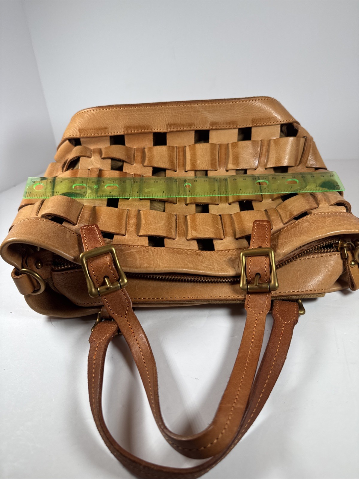 Ameri Leather Medium Natural Smooth Leather Baske… - image 8