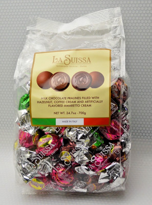 LA Suissa Milk Chocolate Filled w/Hazelnut Cream & Crunchy Rice (choose)