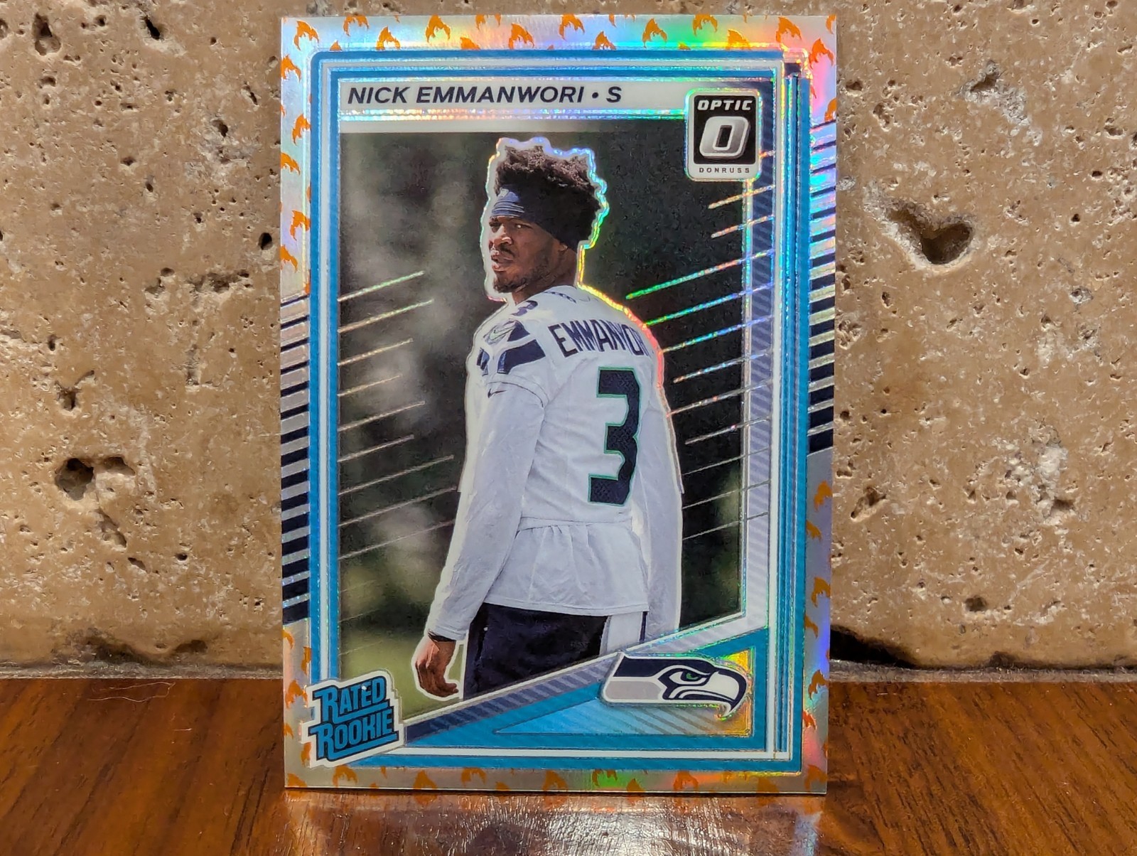 2025 Panini Donruss Optic Nick Emmanwori Rated Rookie Prizm Fire Emoji SP 🔥#277