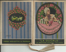 Calendarietto n.52 -Profumi la Ducale Parma- vera violetta -anno 1929.