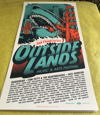 2008 Outside Lands music & arts festival poster Radiohead JACK