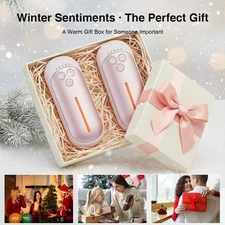 2 Pack Pink Rechargeable Hand Warmers USB Electric Hand Warmer 3 Heat Settings
