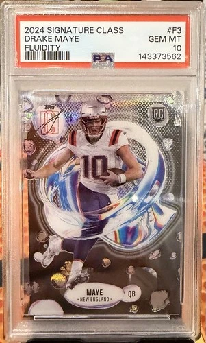 2024 Topps Signature Classics Drake Maye Fluidity Rookie (RC) PSA 10 GEM MINT