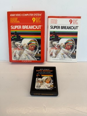 Super Breakout ATARI 1981 CIB Complete in Box! 9 Games CX2608 L@@K!