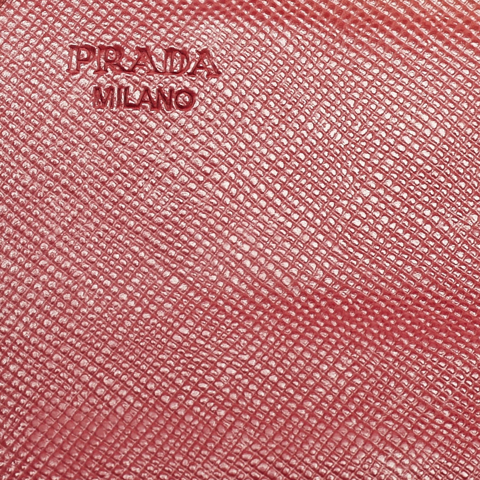 Prada Dark Red Leather Crystal Embellished Flap Continental Wallet thumbnail 8