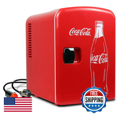 Koolatron Coca Cola Mini Fridge For Bedroom Cosmatic Office 4L Small