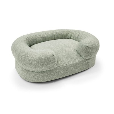 Small Bolster Pet Bed 21x27x7 Washable Dog Cat Bed Sage