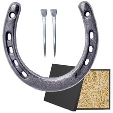 Hufeisen Geschenk Deko Set Gl&uuml;cksbringer Pferde Deko rustikal Hochzeitsgeschenk