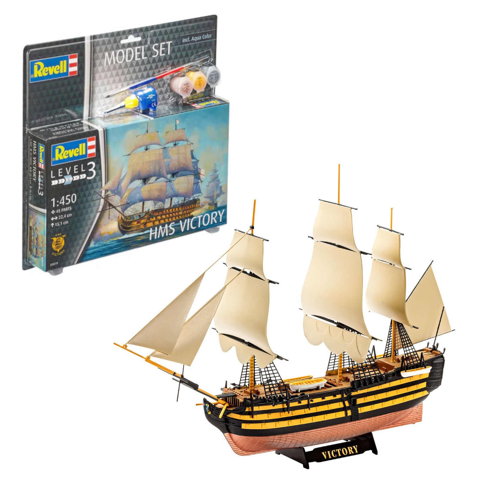Revell 65819 HMS Victory Nelsons Flagship Naval Sailing Ship Model Kit 1:450