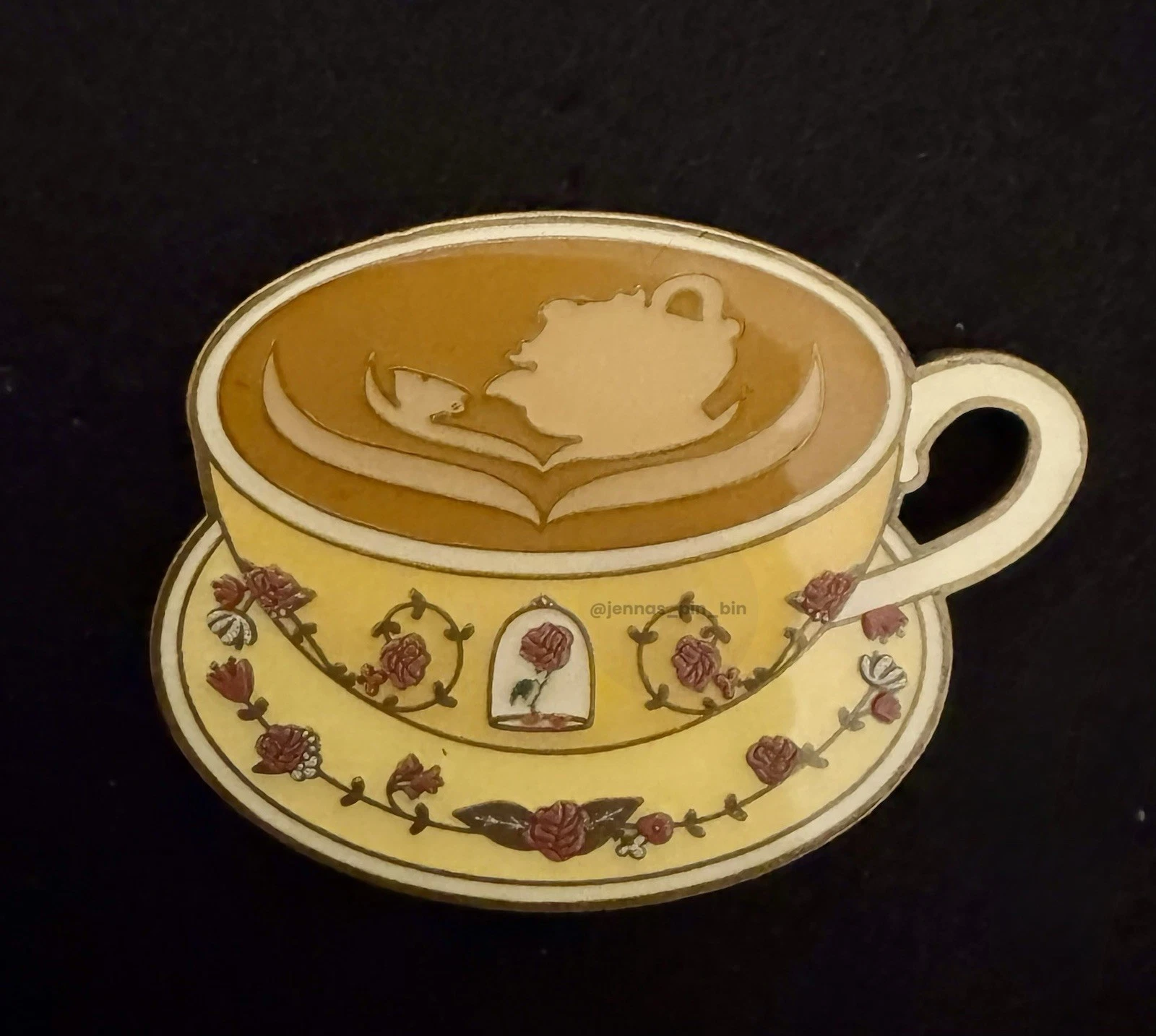 Loungefly Disney Princess Latte Art Pin Belle Beauty and The Beast