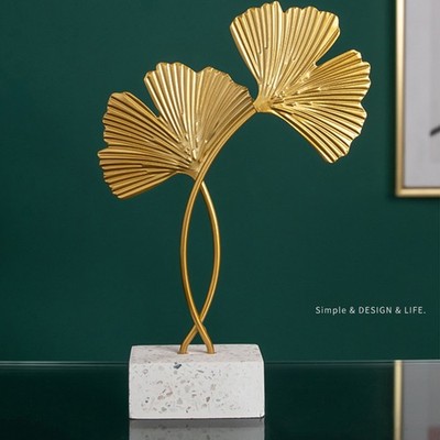 2 21 X 14cm/8.27 X 5.51in Exquisite Iron Gold Leaf Ornaments Iron Tree Desktop