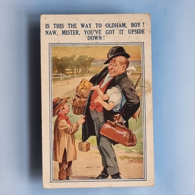 Comic Postkarte 1920 Oldham Gepäck Upside Down Baby Bamforth & Co Nr. 1093