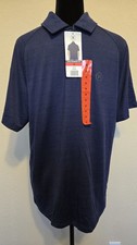 Hurley Performance Polo Men's Size M Navy Blue Front 3 Buttons Lightweight I