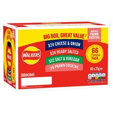 Walkers Crisps Variety Box Pack of 66 x 25g