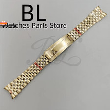 BLIGER 20Mm New Curved End Link Jubilee Bracelet 904L Steel Silver Gold Two Tone