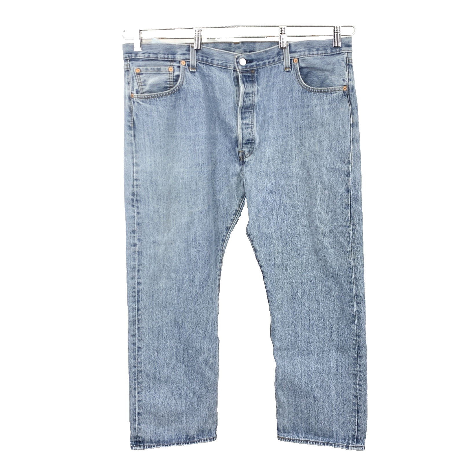 501 Original Light Wash Pants Cotton Button Fly