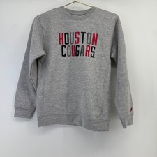 Kids Large Gray Houston Cougars Crewneck Sweatshirt League 91
