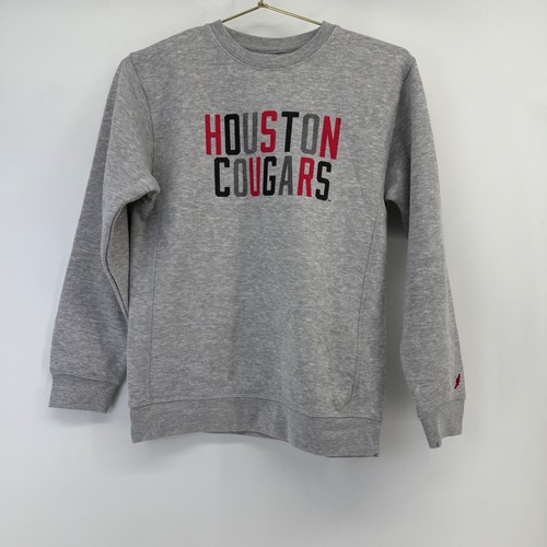 Kids Large Gray Houston Cougars Crewneck Sweatshirt League 91