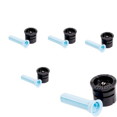 5 Rainbird U15H Nozzles, 180° Half-Circle Dual Spray Pattern, 15 Feet Radius